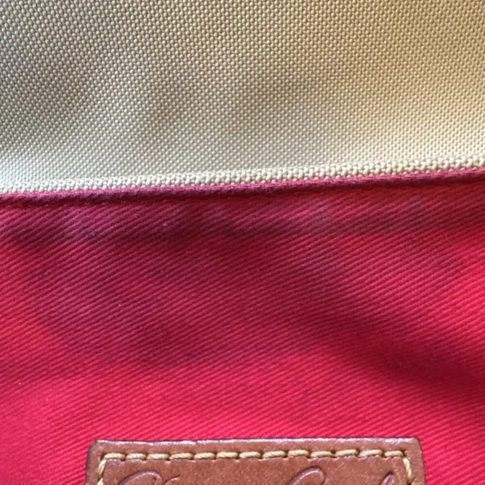 Dooney Bourke Nylon Flap Women's Backpack Khaki, Leather Adjustable Strap $139‎